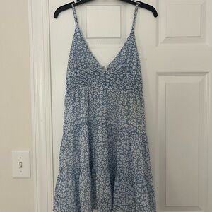Blue Leopard Print Dress